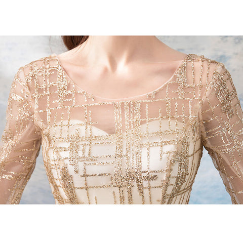 Image of Half Sleeve Chiffon Full Dress - Itopfox