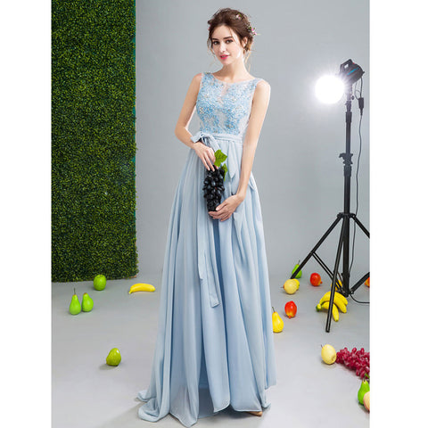 Image of Sleeveless Backless Tunic Prom Dress - Itopfox