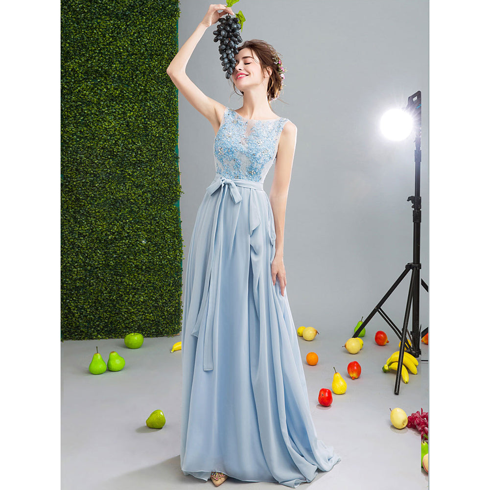 Sleeveless Backless Tunic Prom Dress - Itopfox