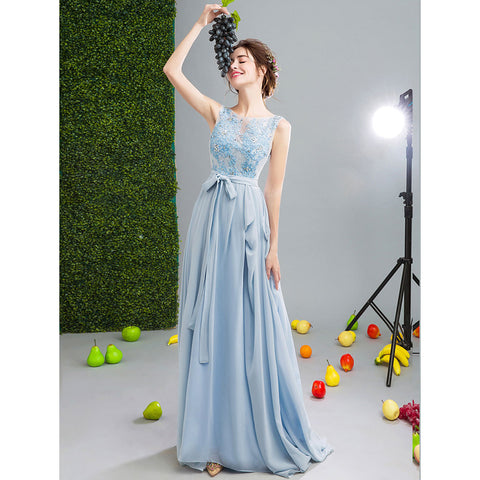 Image of Sleeveless Backless Tunic Prom Dress - Itopfox