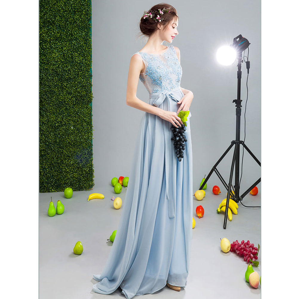 Sleeveless Backless Tunic Prom Dress - Itopfox