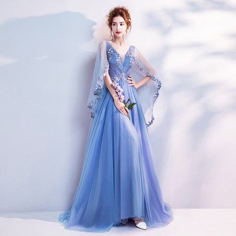Image of V-Neck Maxi Prom Dress - Itopfox