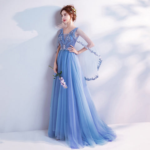 Image of V-Neck Maxi Prom Dress - Itopfox