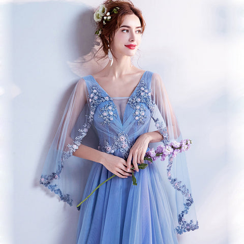 Image of V-Neck Maxi Prom Dress - Itopfox