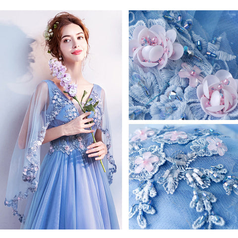 Image of V-Neck Maxi Prom Dress - Itopfox