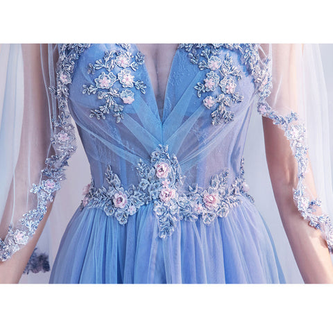 Image of V-Neck Maxi Prom Dress - Itopfox