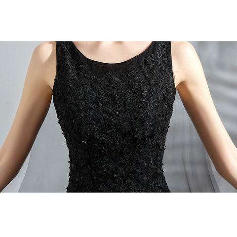 Image of Sleeveless Draggle Tail Evening Gowns - Itopfox