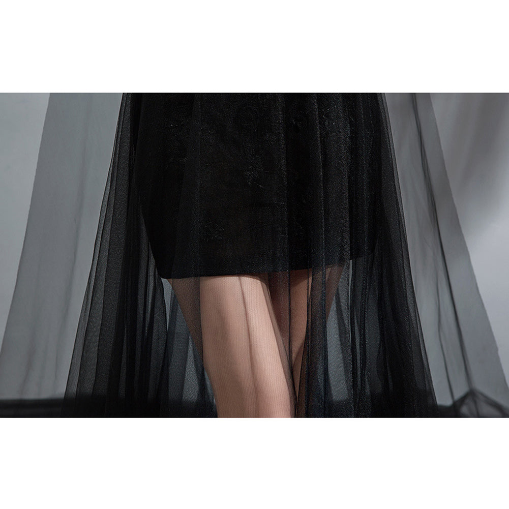 Sleeveless Draggle Tail Evening Gowns - Itopfox