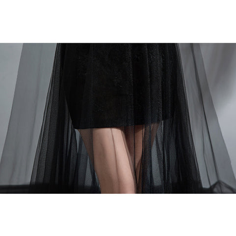 Image of Sleeveless Draggle Tail Evening Gowns - Itopfox