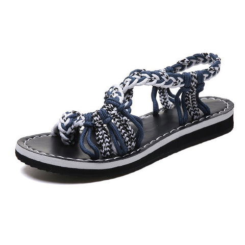 Image of Handmade Braided Flat Sandals - Itopfox