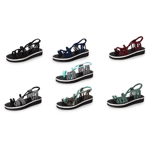 Image of Woven Braided Flat Walking Sandals - Itopfox