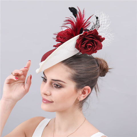 Image of Wedding Bridal Cocktail Fascinator Hat