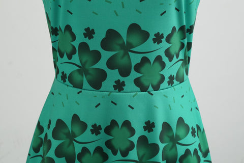 Image of 1950's Lace Vintage Cocktail Green Dress