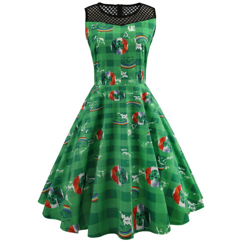 Image of 1950's Vintage Cocktail Derby Party Dress