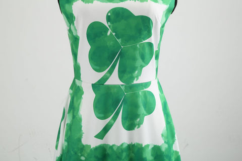 Image of 1950's Hepburn Style St. Patrick's Dress