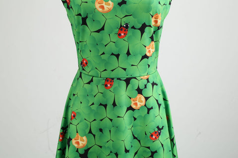 Image of 1950's Vintage Tea Party St. Patrick's Dress