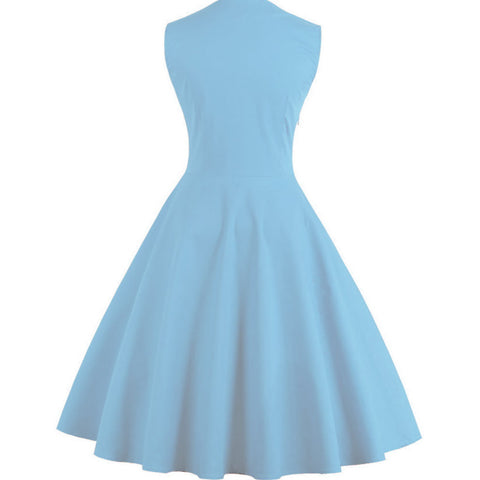 Image of Pure Color Vintage Hepburn Dress