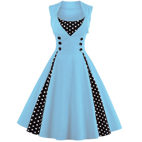 Image of Pure Color Vintage Hepburn Dress