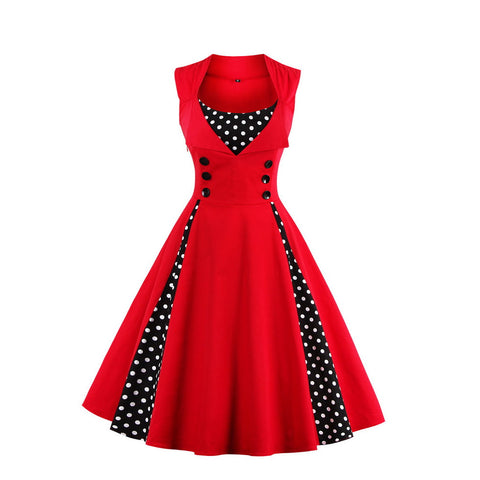 Pure Color Vintage Hepburn Dress