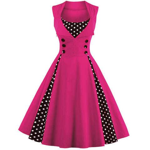 Image of Pure Color Vintage Hepburn Dress