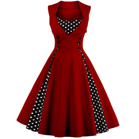 Image of Pure Color Vintage Hepburn Dress