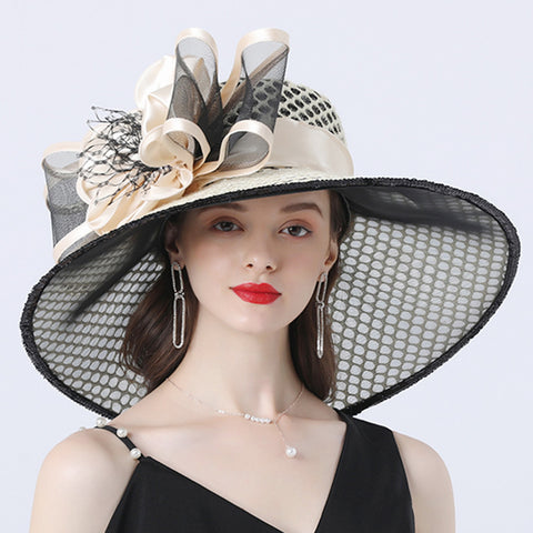 Image of Women's Nets Wide Brim Derby Hat Church Hat