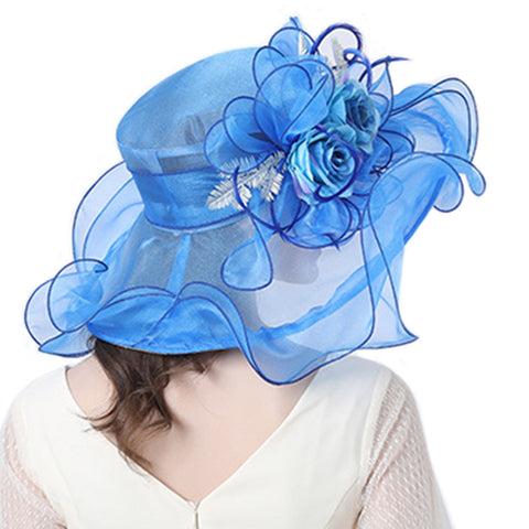Image of Floral Organza Kentucky Derby Hat