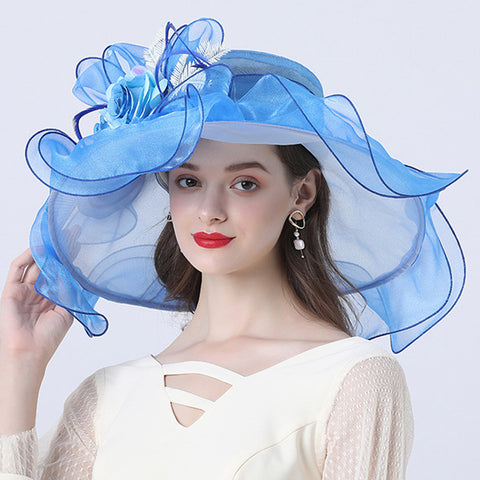 Image of Floral Organza Kentucky Derby Hat