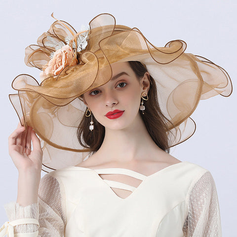 Image of Floral Organza Kentucky Derby Hat