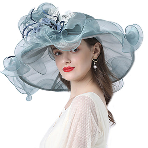 Image of Floral Organza Kentucky Derby Hat