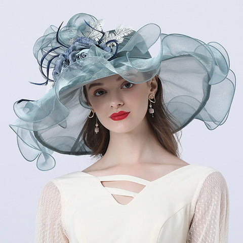 Image of Floral Organza Kentucky Derby Hat