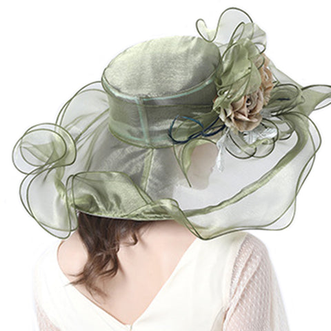 Image of Floral Organza Kentucky Derby Hat