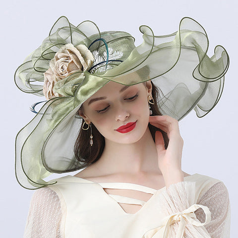 Image of Floral Organza Kentucky Derby Hat