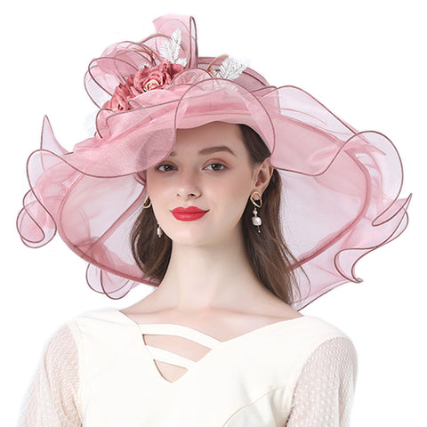 Image of Floral Organza Kentucky Derby Hat