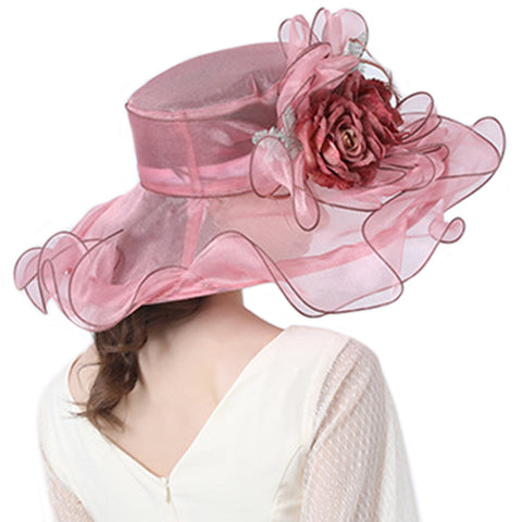 Image of Floral Organza Kentucky Derby Hat