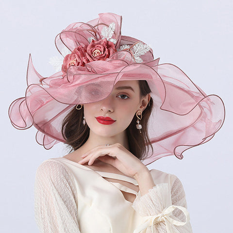 Image of Floral Organza Kentucky Derby Hat