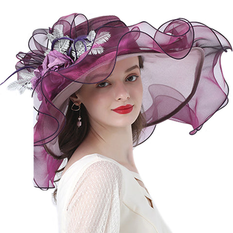 Image of Floral Organza Kentucky Derby Hat