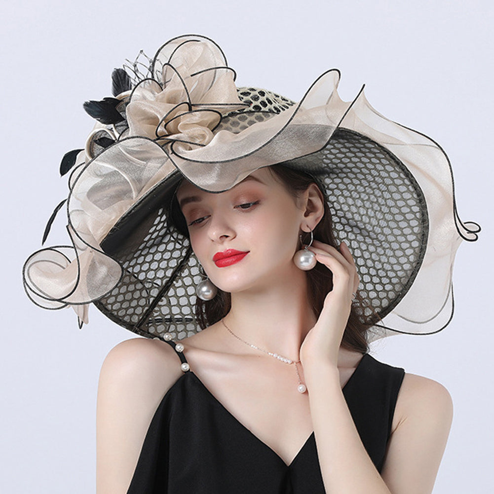 Floral Layered Church Hat For Women