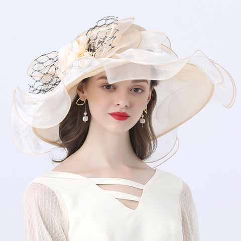 Image of Floral Organza Kentucky Derby Hat