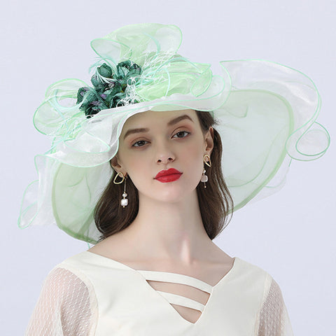 Image of Floral Organza Kentucky Derby Hat