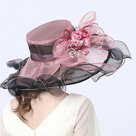 Image of Floral Organza Kentucky Derby Hat