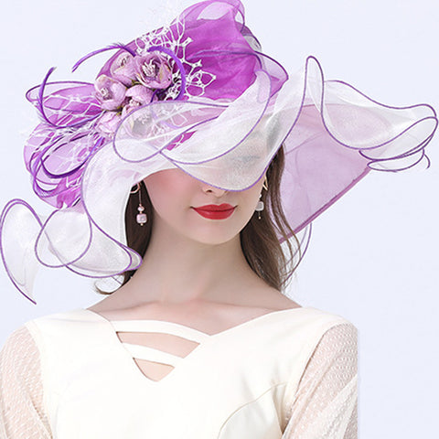 Image of Floral Organza Kentucky Derby Hat