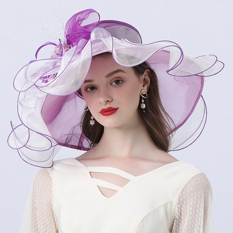 Image of Floral Organza Kentucky Derby Hat