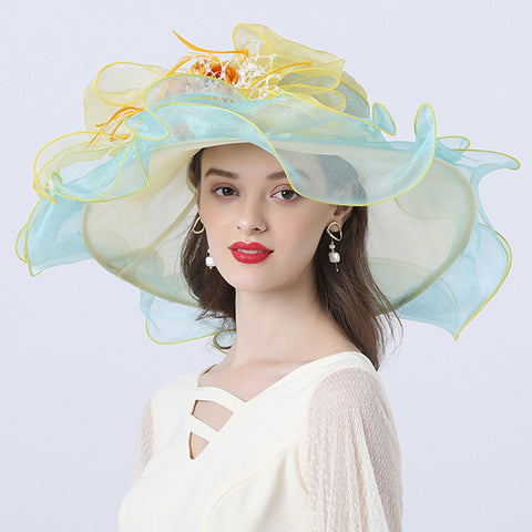 Image of Floral Organza Kentucky Derby Hat
