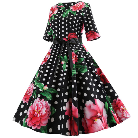 Image of Vintage Retro Cocktail Party Dress - Itopfox