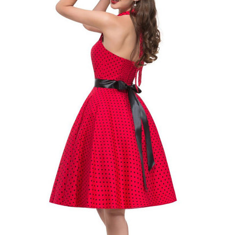 Image of 1950's Audrey Hepburn Vintage Halter Dress - Itopfox