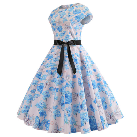 1950's Bowknot Vintage Cocktail Party Dress - Itopfox