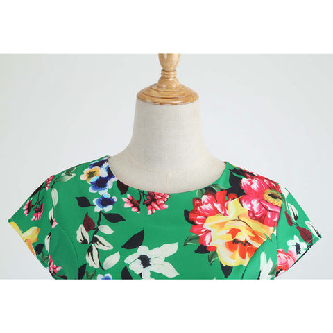 Image of 1950's Floral  Prom Party Cocktail Dress - Itopfox