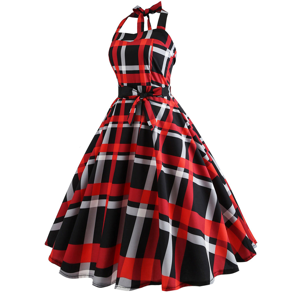 1950's Retro Halter Dress - Itopfox