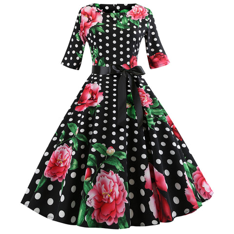 Image of Vintage Retro Cocktail Party Dress - Itopfox